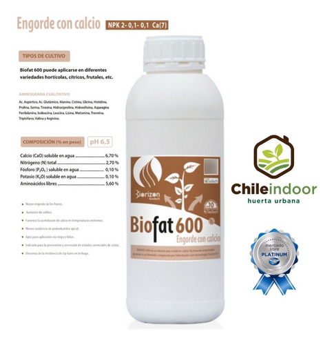 Abono + Calcio Biofat 600 1l