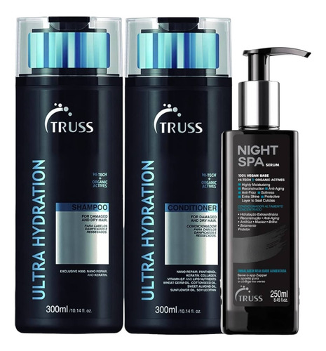 Ultra Hydration Shampoo Condicio 300ml Night Spa 250ml Truss