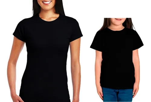 Murciélago nacido Luminancia Playera Pack Mujer Y Niña Negras Playeras Beloma | Envío gratis