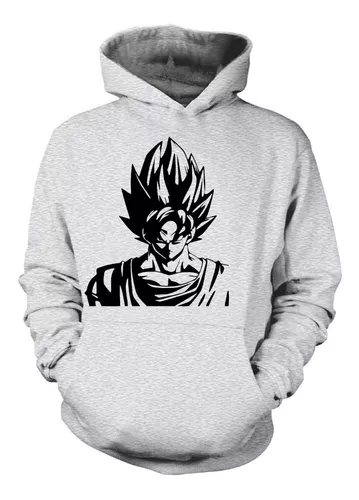 Blusa De Frio Moletom Canguru Com Capuz Desenho Vegeta