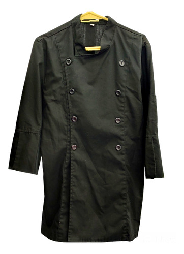 Chaqueta Casaca Saco Chef Cocina Mozo Gastronomia Negra 0/ 3