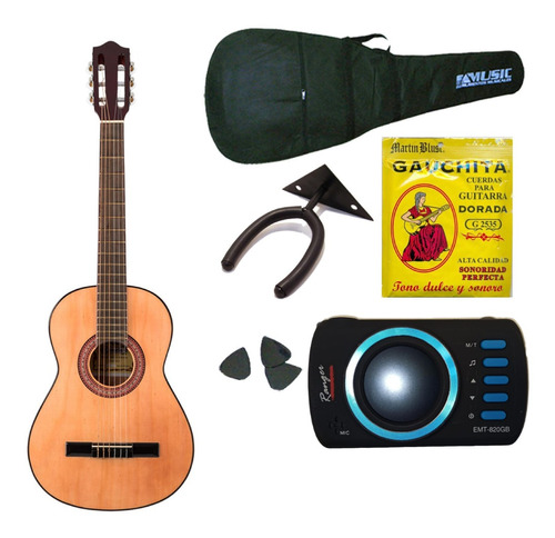 Gracia M5 Combo Guitarra Clasica + Funda + Afinador + Acc