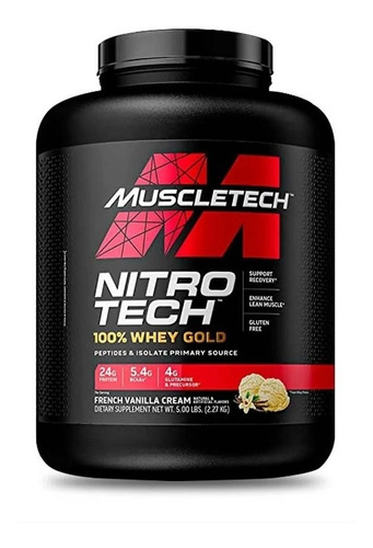 Nitro Tech 100% Whey Gold Muscletech 5.5 Lbs + Envio Gratis 