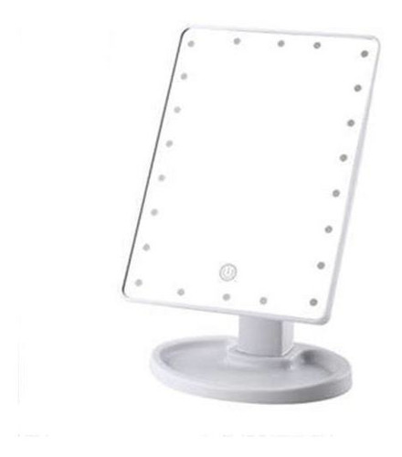 Espejo Led Maquillaje Cuadrado Rotacion 10 Blancos