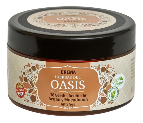 Crema Antiage Te Verde Argan Macadamia Hierbas Del Oasis