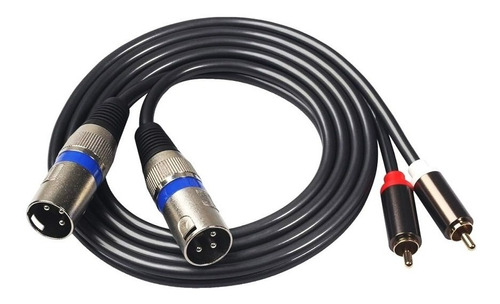 Cable De Audio Dual Xlr Macho A Rca Macho 1.5 Metros Dual