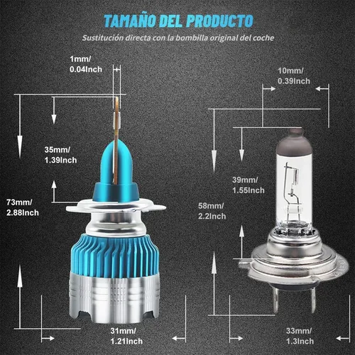 - Kit Faros Auto Led 16000lm Csp Para Hyundai Luz Alta Y Baja