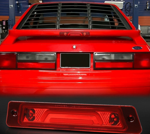 Tercera Luz Freno Led Tubo Mustang 1987 - 1993 Lente Rojo
