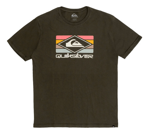 Remera Manga Corta Quiksilver Rainbow Urbano Hombre 