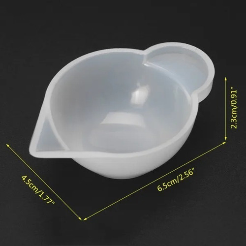 Imagen 2 de 7 de Set X5 Tazas Vaso Silicona Dosificador Vertidor Para Resina
