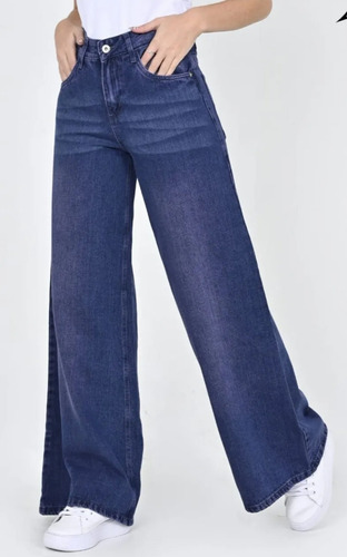 Jean Wide Leg Rígido Matizado Dama Diva