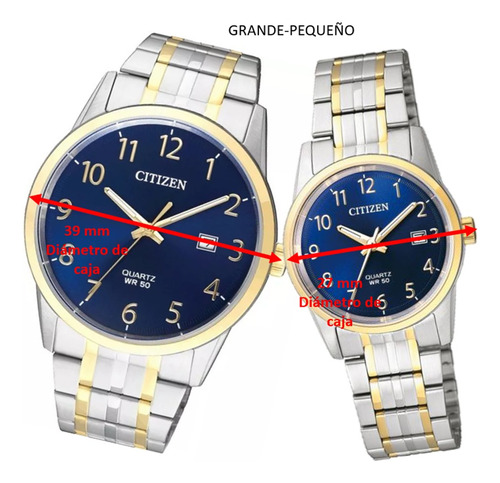 60950 60930 Reloj Citizen Pareja Personalizado Wr50