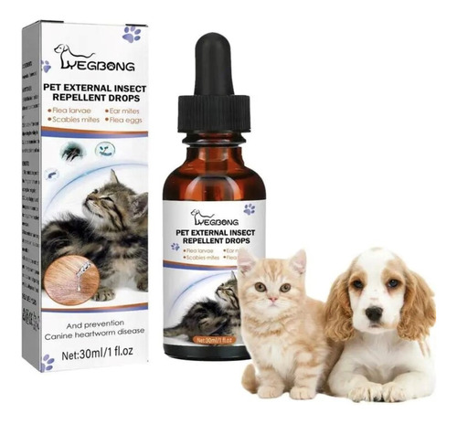 Gotas Antipulgas Para Perros Y Gatos Yegbong 30ml