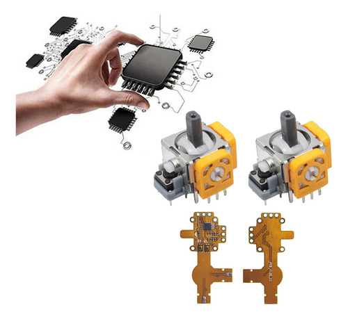 Joystick Analógico 3d De 2 Unidades+placa De Calibración Par