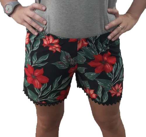 Short Mujer Seda Fria Estampados Varios 