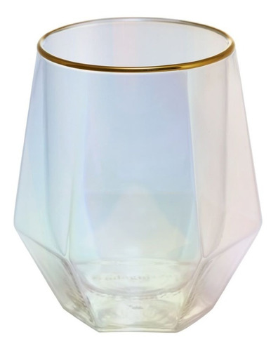 Imagen 1 de 3 de Adagio Teas Vaso Doble Vidrio Hexagonal Iridescent
