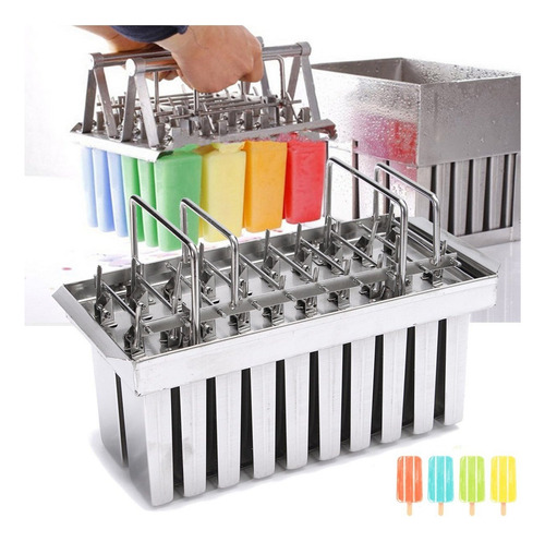 20 Moldes De Acero Inoxidable De Celosía Paleta De Hielo Cua