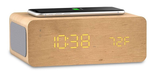 Charge Time Ion Rádio Relógio Com Carregador Qi E Bluetooth