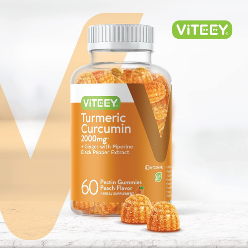 Gomas De Cúrcuma Com Curcumina De Cúrcuma 2.000 Mg, Extrato