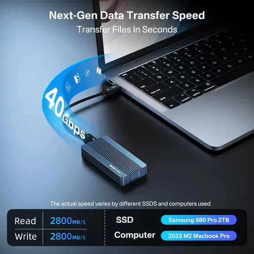 Ssd Enclosure Acasis Tbu 405 Pro 40gbps M.2 Nvme W/ Cooling