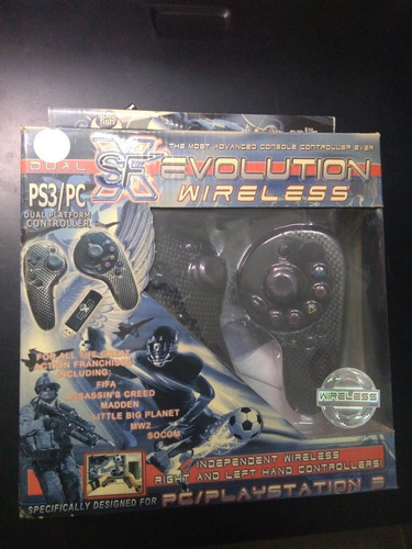 Joystick Inalámbrico Pc Ps3 Dual Sfx Evolution Split Fish