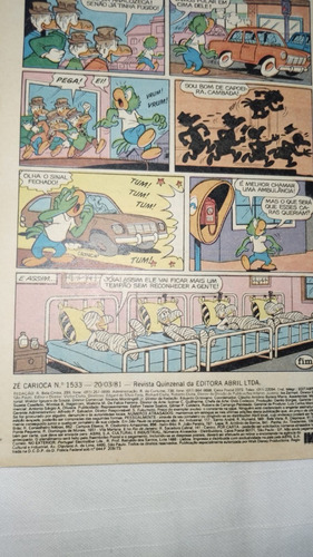 Gibi - Zé Carioca - N° 1533 - Editora Abril ( 4711 ) (Usado)