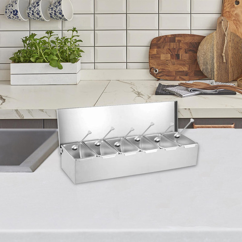 Ultra Asequible Tarro De Condimentos Con Tapa, Recipiente