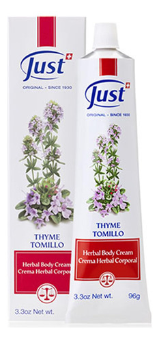 Swiss Just Thyme Cream, Tomillo Tomillo Crema 3.39 Oz. Crema