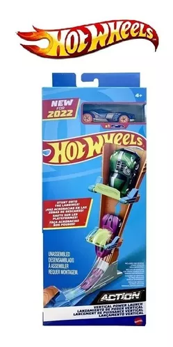 Carrinho Hot Wheels C/ Pista De Lançamento Vertical Action