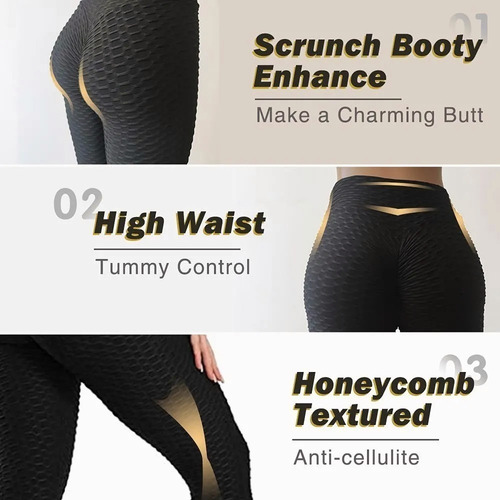 Calzas Leggins Push Up Levanta Cola Texturizadas Mujer