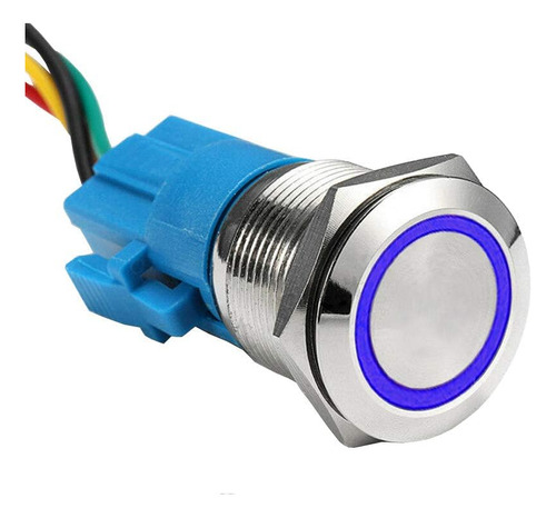 Esupport Acero Inoxidable 19mm 12v 5a Coche Luz Azul Ojo De 