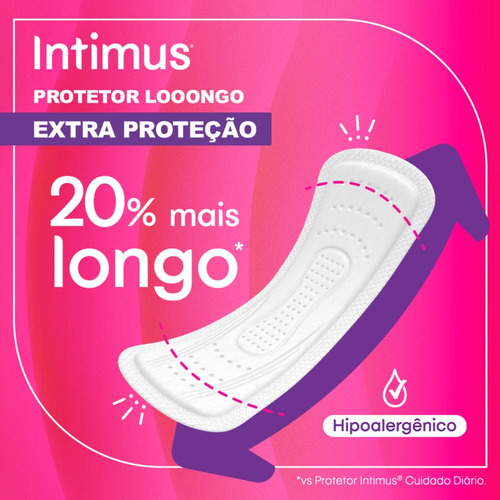 Kit 6 - Protetor Diário Intimus Longo Extra Proteção 48 Un
