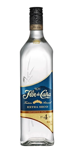 Botella Ron Flor De Caña Blanco Extra Dry 4 Años 750ml