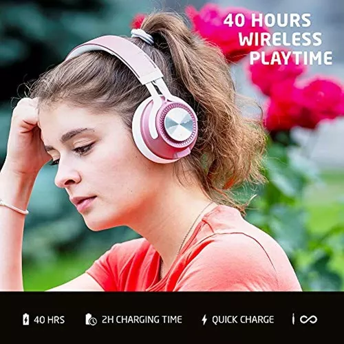 PowerLocus Auriculares Bluetooth sobre la oreja, auriculares Bluetooth  inalámbricos plegables, estéreo de alta fidelidad, orejeras de espuma