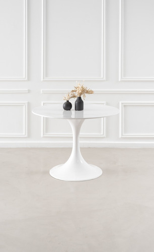 Imagen 2 de 2 de Mesa De Comedor Tulip Redonda 100 Laqueada Mesa Cocina