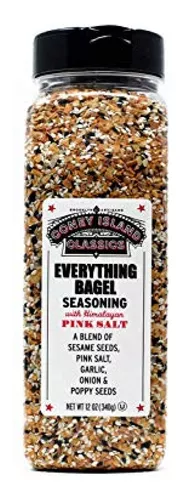 Everything Bagel Seasoning Salt Free Premium Spice Blend with Sesame Seeds  Onion Garlic and Poppy Seed Bulk Shaker Gluten Free Keto and Paleo 12 oz 