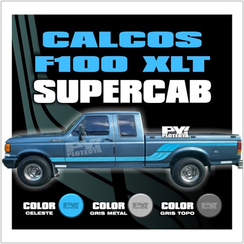 Calco Franja Ford F100 Xlt Supercab - Calcomania Ploteoya!