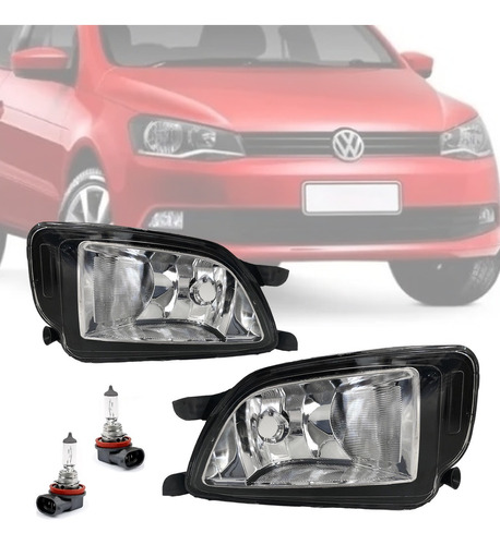 Par Farol Milha Vw Gol G6 Voyage + Lâmpadas H8 Novo 2014