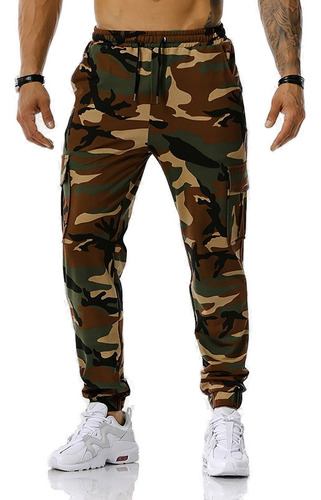 Pantalones Deportivos De Camuflaje, Pantalones De Chándal, P