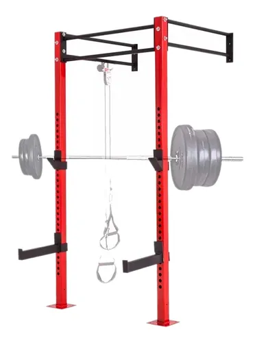 Rack Jaula Fija Pared 2mt Barra Crossfit Dominadas Pecho