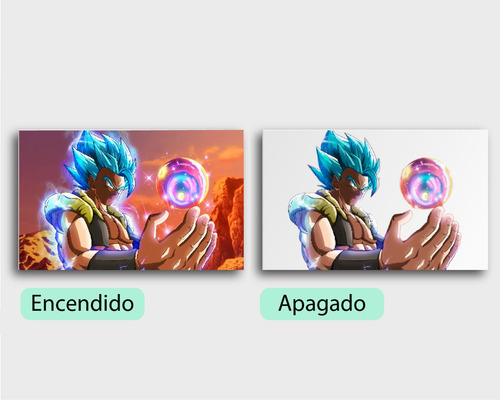 Imagen 1 de 3 de Cuadros Decorativos Con Luz Retroiluminados/ Dragon Ball Z