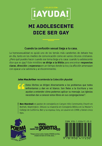 ¡ayuda! Mi Adolescente Dice Ser Gay - Ben Marshall