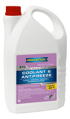 Anticongelante Coolant Ravenol Etc Protect G12evo 5 Litros
