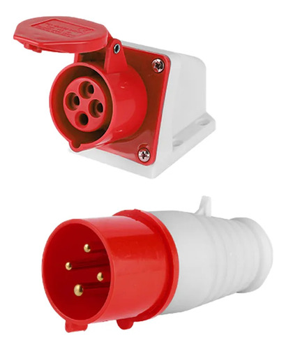 Conector Industrial De 32a 4 Pines Conector Rápido Kit H/m-b