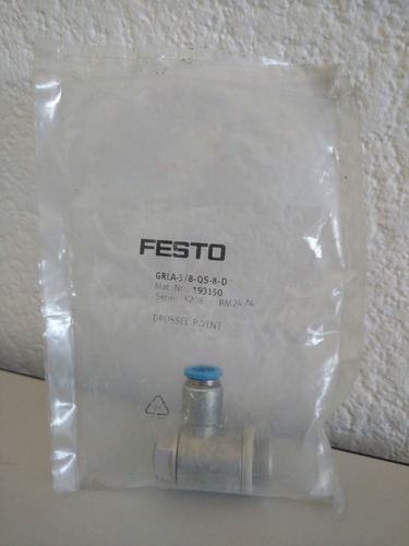 Festo Grla-3/8-qs-8-d, Válvula De Control De Flujo