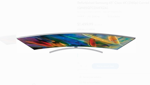 Samsung Qled Qn65q7cdmfxza 65 4k Curva Uhd Smartv No Base (Reacondicionado)