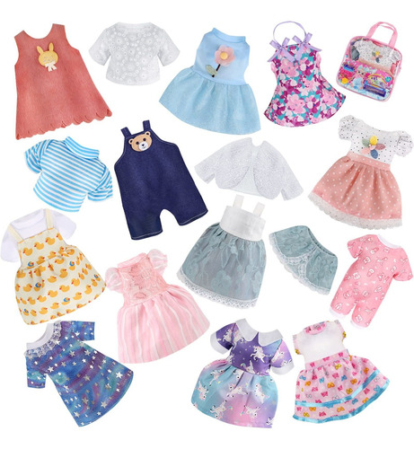 Ropa Y Accesorios Para Muñecas De Niña, 12 Juegos De Ropa.