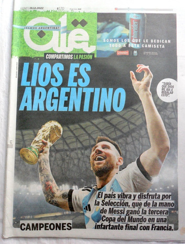 Argentina Campeón Mundial Qatar 2022 * Diario Olé