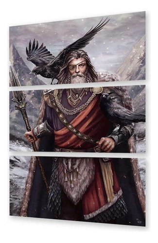 Cuadro Trip 60x90 M2 Odin Dios Nordico Mitologia Vikingo God