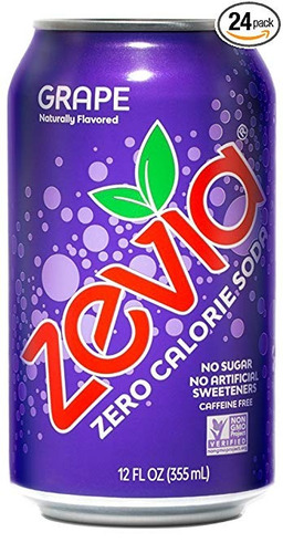 Zevia Zero Calorie Soda, Uva, Endulzado Naturalmente Soda, (